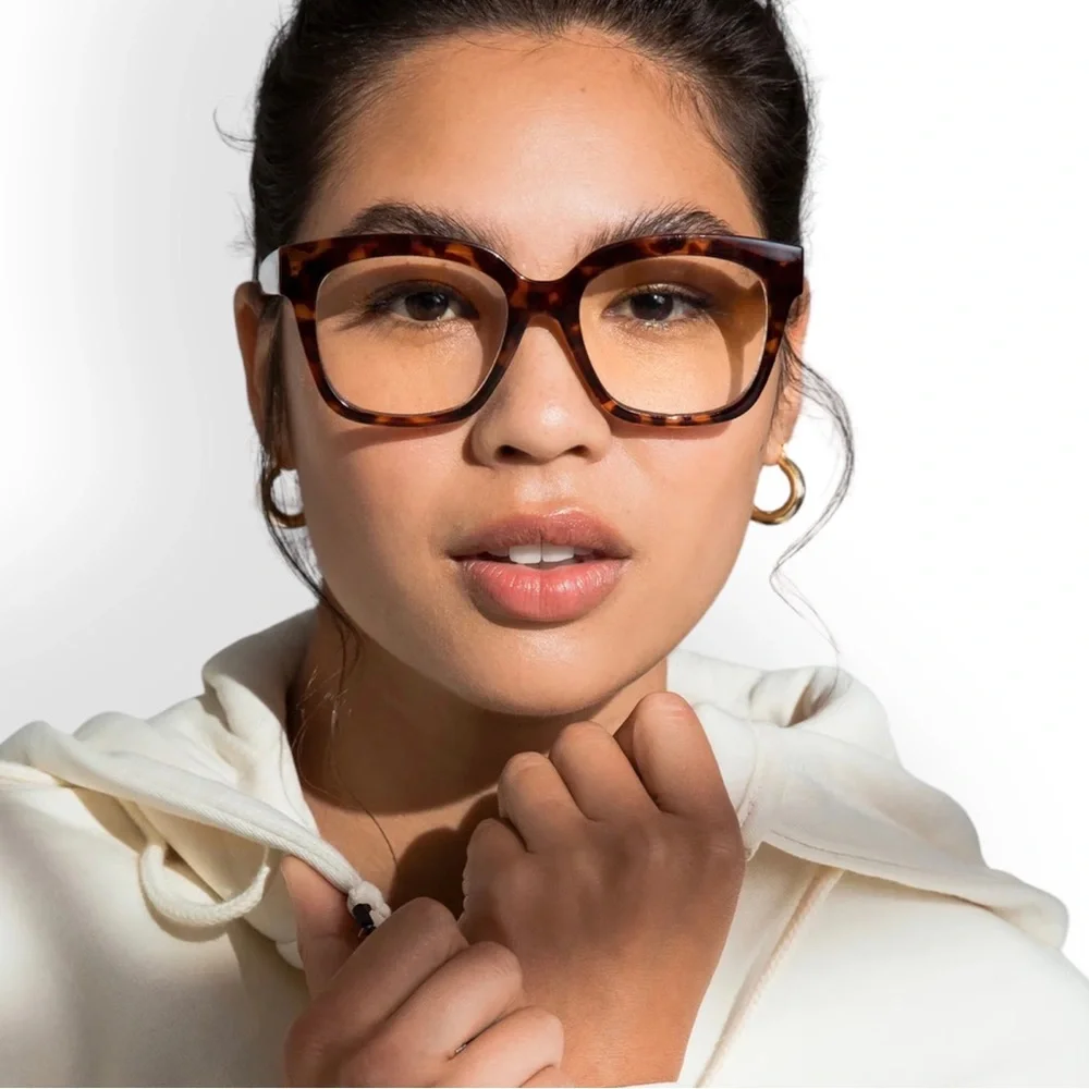 DIFF Women’s Health Bluelight Glasses Caramel Tortoise Frame Blue Light Lens NIB